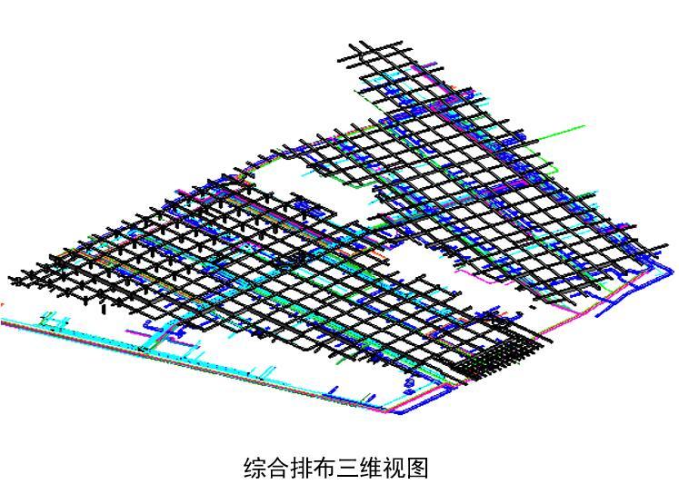 地下车库BIM应用成果汇报ppt（24页）-综合排布三维视图