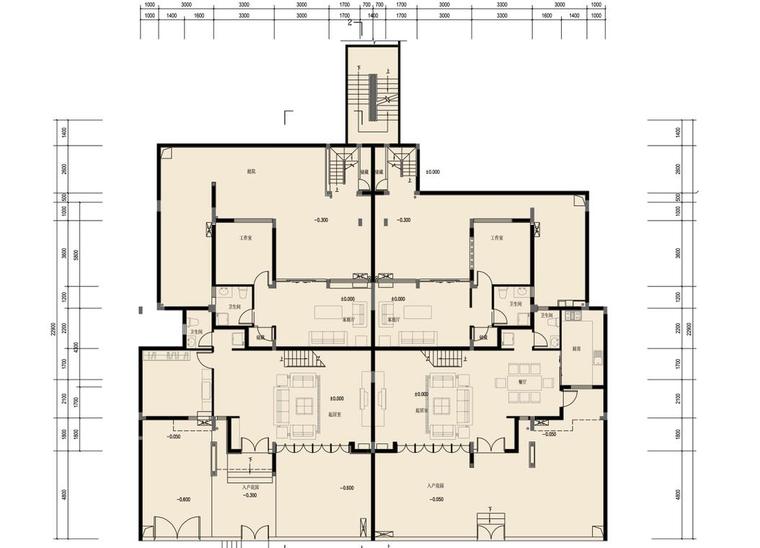 4层跃层住宅优秀户型图资料下载-多层（4-7层）跃层户型设计图