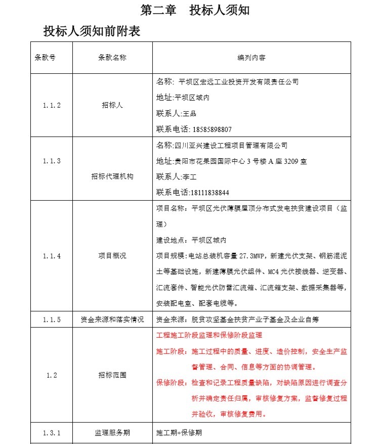 光伏薄膜屋顶分布式发电监理、epc招标文件-2、 投标人须知 