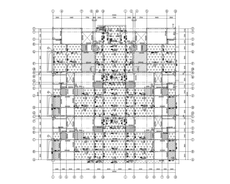 2层别墅联排资料下载-2层异形柱框架结构联排合院建筑结构施工图