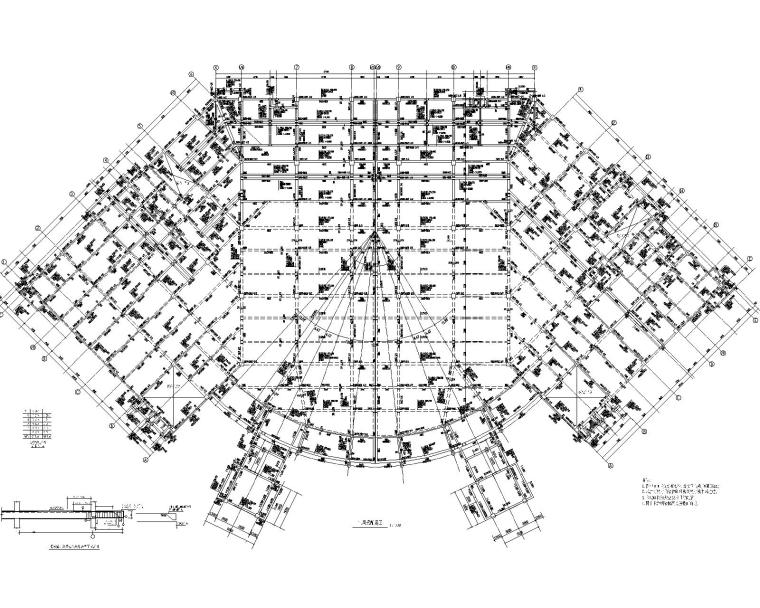 宁夏食堂施工图资料下载-某四层食堂餐饮混凝土结构施工图（CAD）