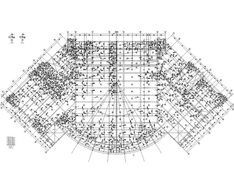 某四层食堂餐饮混凝土结构施工图（CAD）-3结构板配筋图