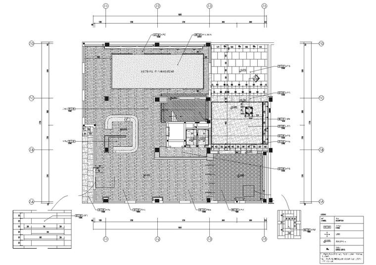 [郑州]G&A_美立方办公会所施工图+官方摄影-一层地面铺装图