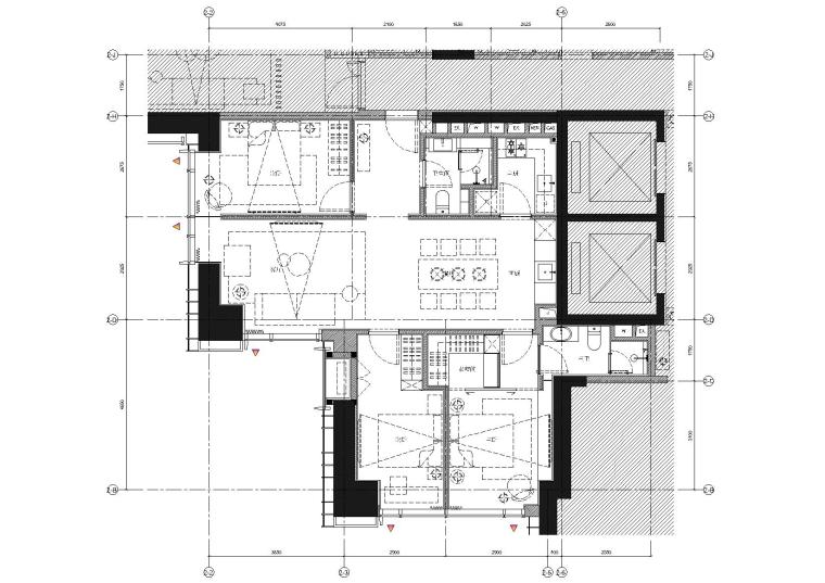 户型图建筑立面图资料下载-​[天津]李玮珉_现代城翰林公馆六套户型图