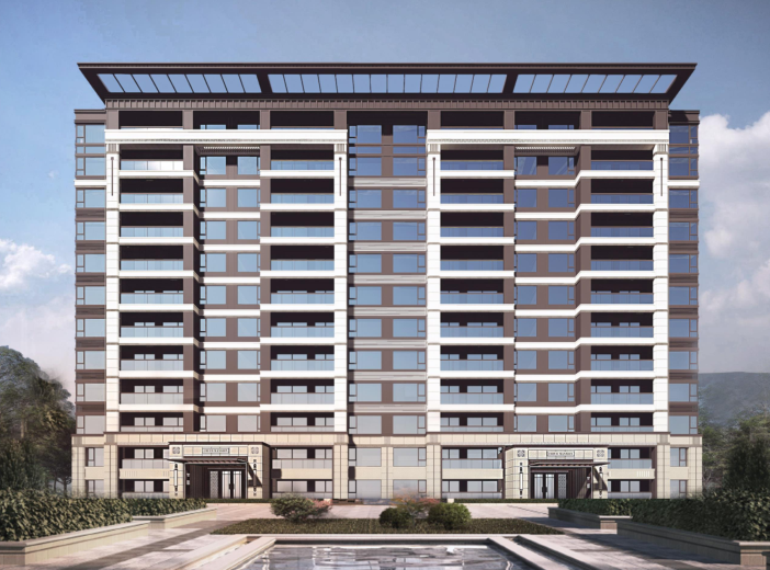 武侯簇桥地块住宅建筑设计方案文本 立面效果图1