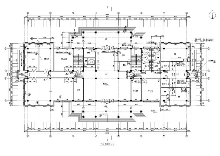 办公楼平面图剖面图立面图资料下载-欧式办公楼施工图CAD