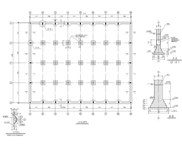 混凝土结构屋架施工资料下载-采用木屋架混凝土车间结构施工图（CAD）