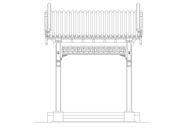 古建牌坊设计CAD图纸3