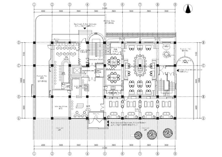 集中式空间特色资料下载-[北京]王府井特色公寓式酒店施工图+效果图