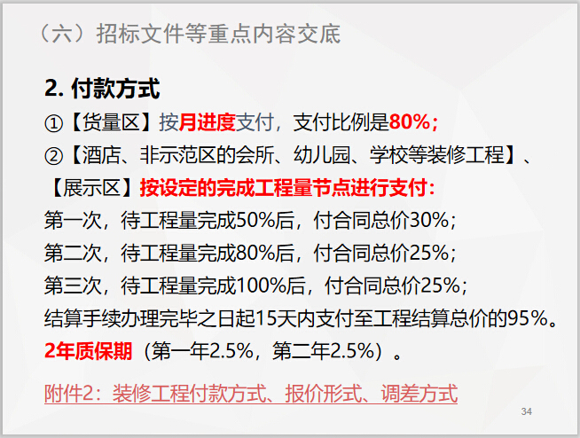 知名企业精装修总包单位考察工作指引-付款方式