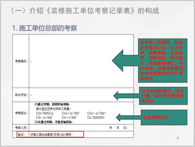 知名企业精装修总包单位考察工作指引-施工单位总部的考察