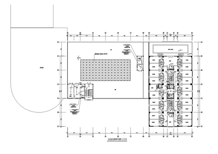 某国际酒店电气设计-酒店电气设计_应急照明平面图