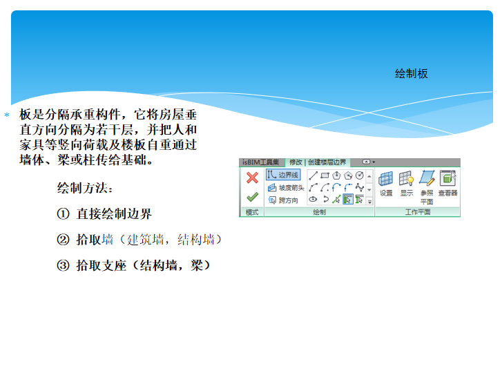 建筑设计Revit软件操作讲义_PPT122页-绘制板