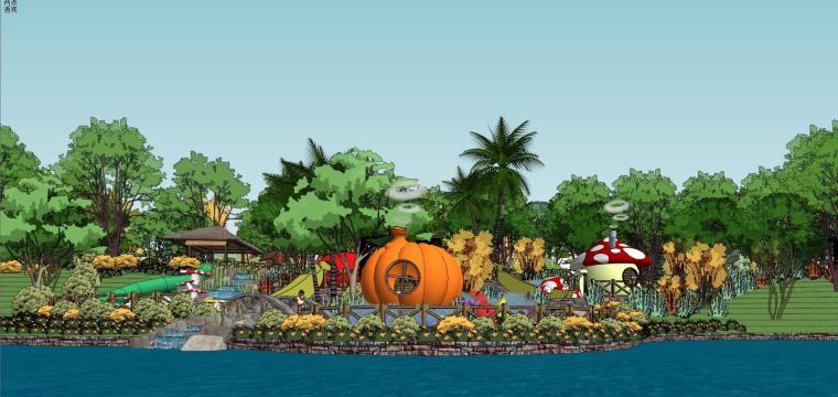 Kood岛儿童活动中心资料下载-儿童活动区建筑模型设计