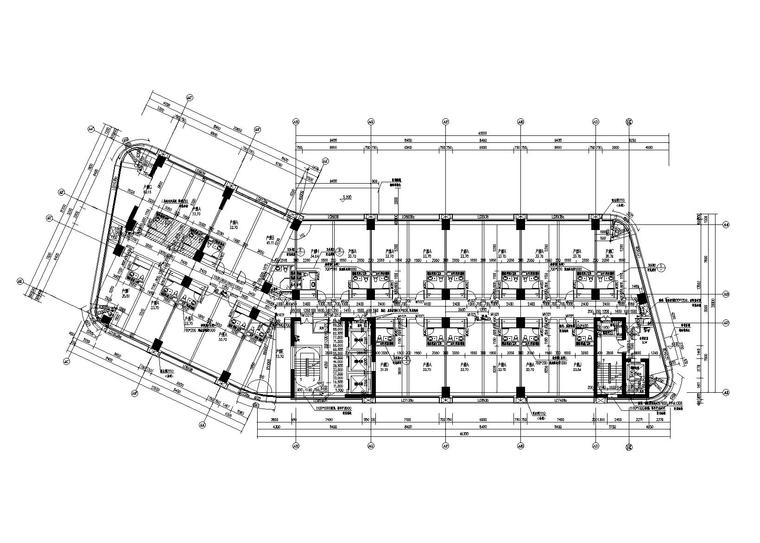 [贵州]中国铁建国际城小区设计建筑施工图-公寓二-十八层平面图