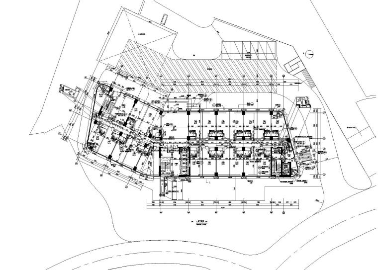 [贵州]中国铁建国际城小区设计建筑施工图-公寓一层平面图