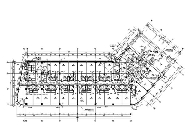 [贵州]中国铁建国际城小区设计建筑施工图-酒店六层平面图