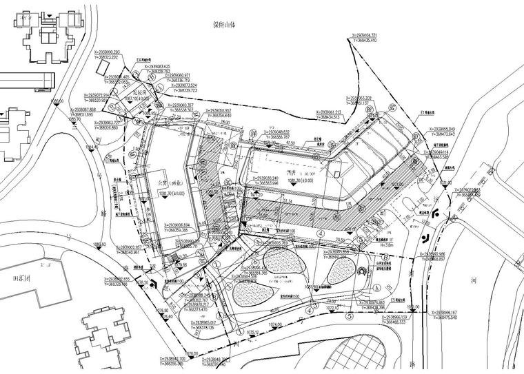 [贵州]中国铁建国际城小区设计建筑施工图-组团总平面图