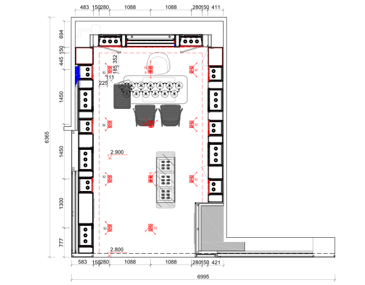 意大利手表Panerai济南贵和店施工图+效果图-店铺灯具尺寸图