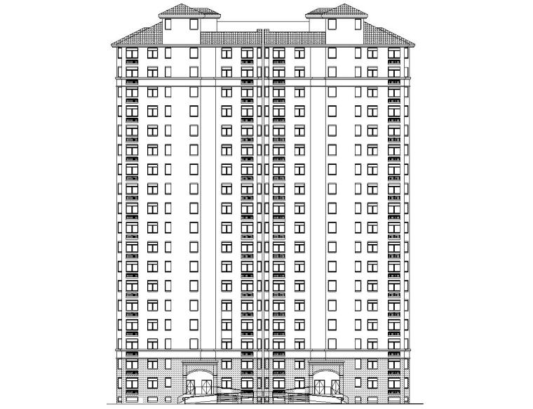 三房两厅建筑cad资料下载-现代风格安置房住宅建筑施工图（1-3栋）