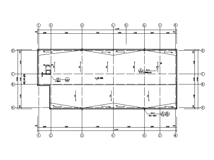 恒和世家物业楼建筑施工图-物业楼屋顶平面图