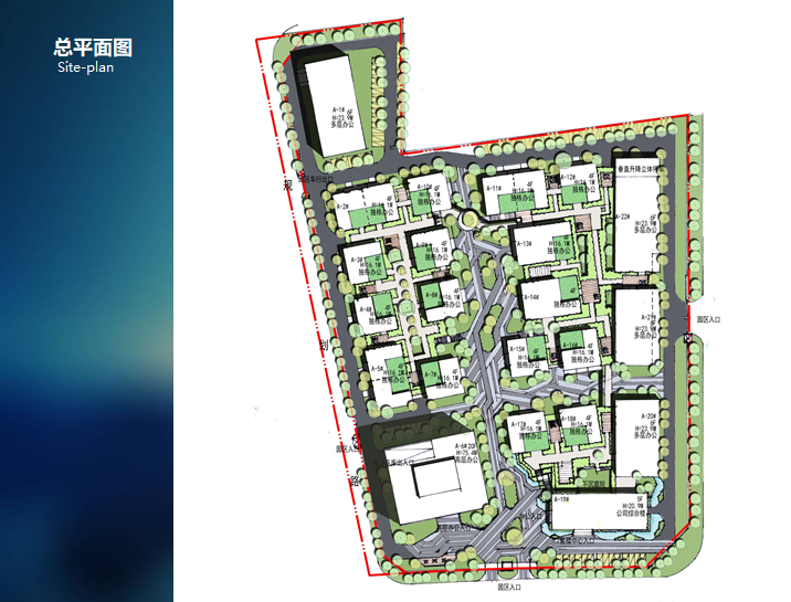 知名企业楼盘设计方案（图文并茂）-总平面图