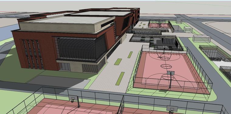 社区文化中心+体育中心建筑模型设计 2019-社区文化中心+体育中心 (7)