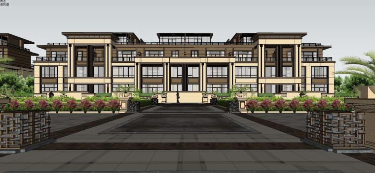 4层新亚洲建筑模型资料下载-新亚洲别墅建筑模型设计 2019年