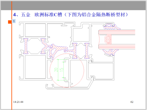 地产公司塑钢门窗知识讲解及成本控制要点-铝合金隔热断桥型材