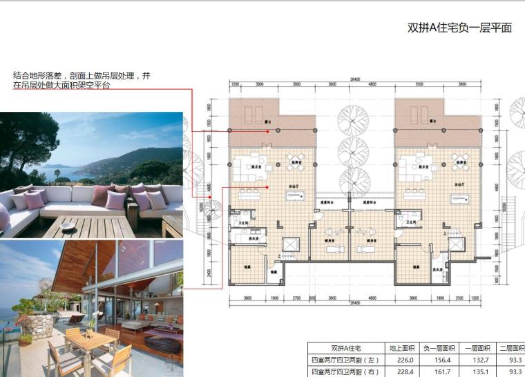 [安徽]太平湖运动休闲小镇规划方案设计-双拼A住宅负一层平面