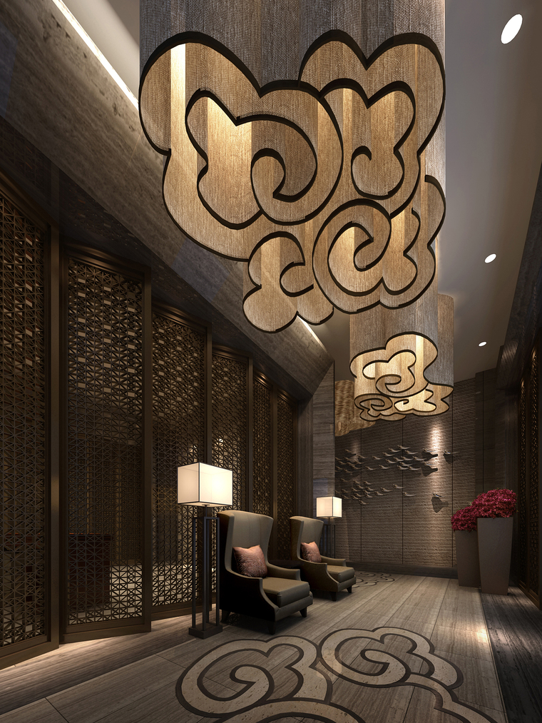 中式古典禅意茶楼会所施工图 效果图-餐饮空间装修-筑龙室内设计论坛