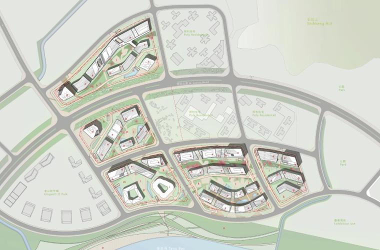 [广东]华发珠海高新区总部建筑设计方案-总平面图