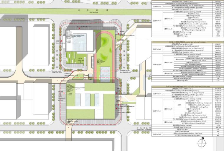 [广东]知名地产深圳湾超级总部基地中标建筑方案-总平面图