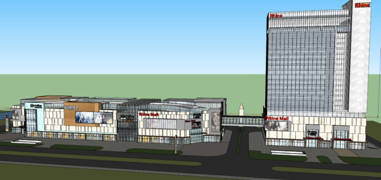 7层现代风格酒店模型资料下载-[湖南]现代风格酒店商业建筑模型设计