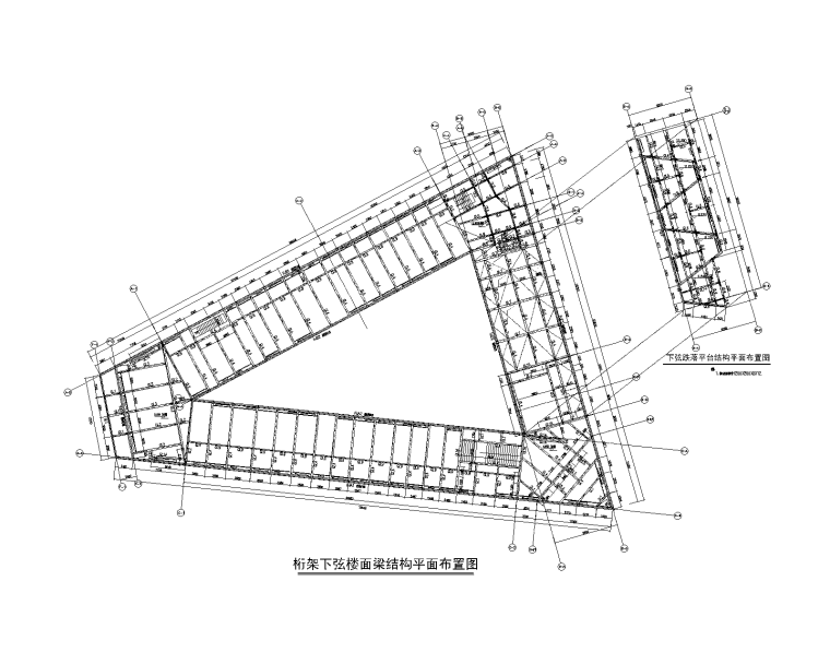 三角形地下室施工图资料下载-[上海]三角形2层艺术中心钢结构施工图_建筑
