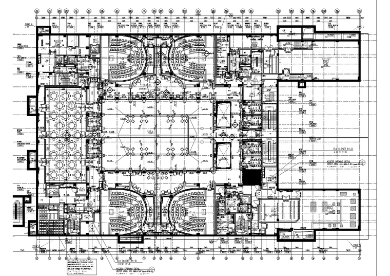 清华大学某学院弱电智能化图纸2014-清华大学地下1层电讯输出平面图