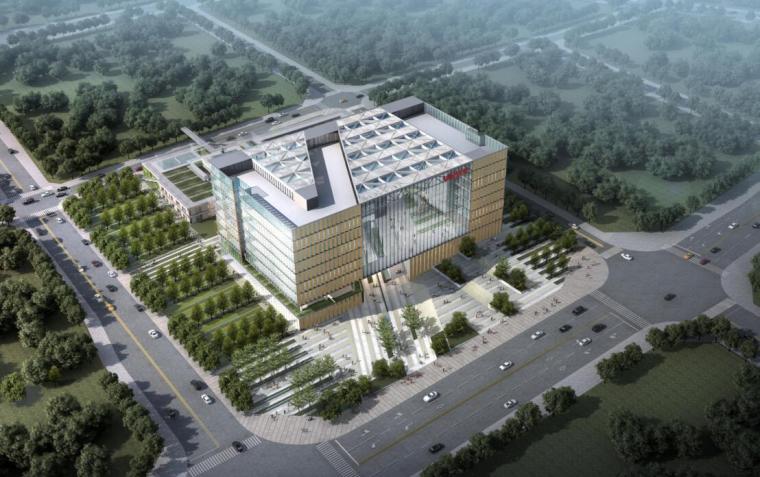 高层办公楼总部资料下载-[重庆]某知名地产新总部办公楼概念方案设计