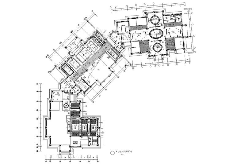 ​[苏州]梁景华_都市华庭会所项目施工图-一层综合天花图