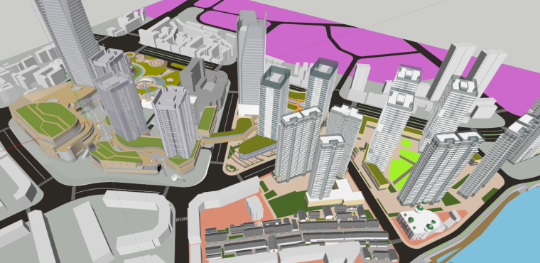 云南大理云路中心AB地块商业综合体建筑模型-云南大理云路中心AB地块商业综合体 (1)