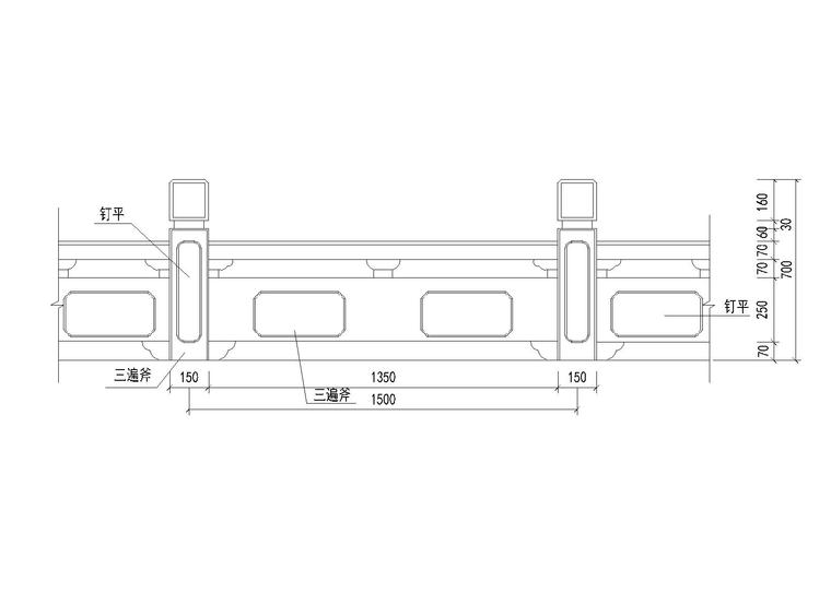 6种栏杆图块设计_cad