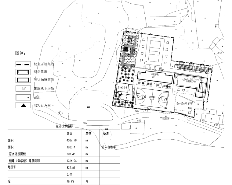 室外景观庭施工图资料下载-[贵阳]磅寨小学室外景观工程CAD施工图