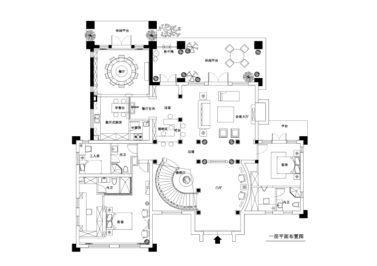 福建别墅景观绿化施工图资料下载-500平欧式风格独立别墅装修施工图+效果图