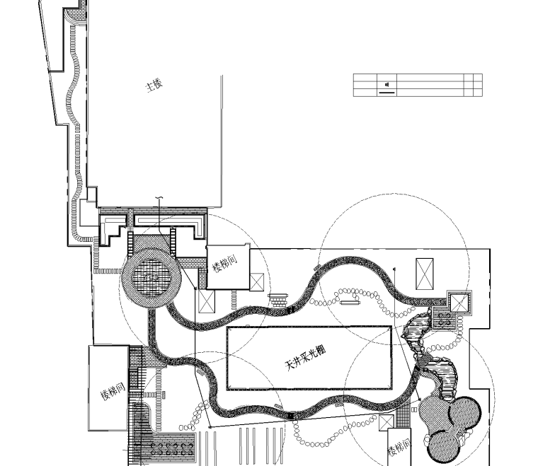 [重庆]财富中心裙楼屋顶花园景观CAD施工图-10 背景音乐平面图_看图王