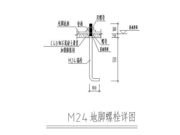 m24地脚螺栓详图