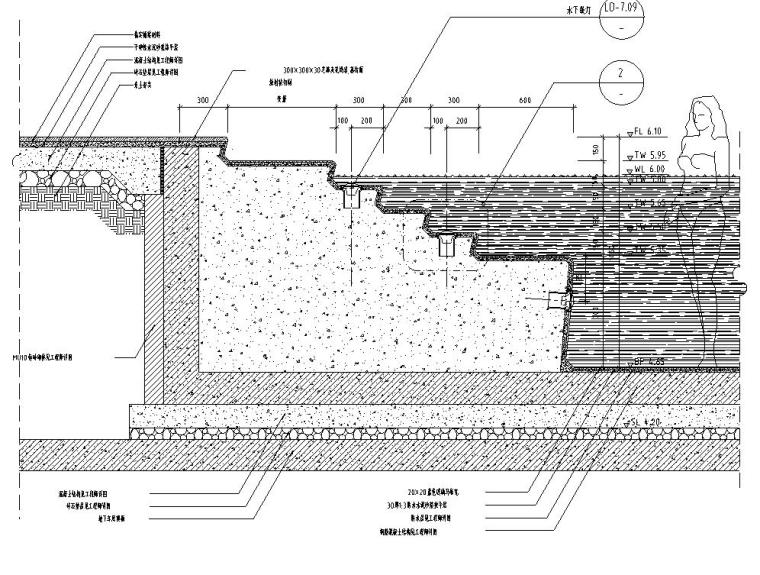 园林景观节点详图|水景游泳池平施工图设计-园林景观节点详图水景施工图设计二游泳池平面图 (7)