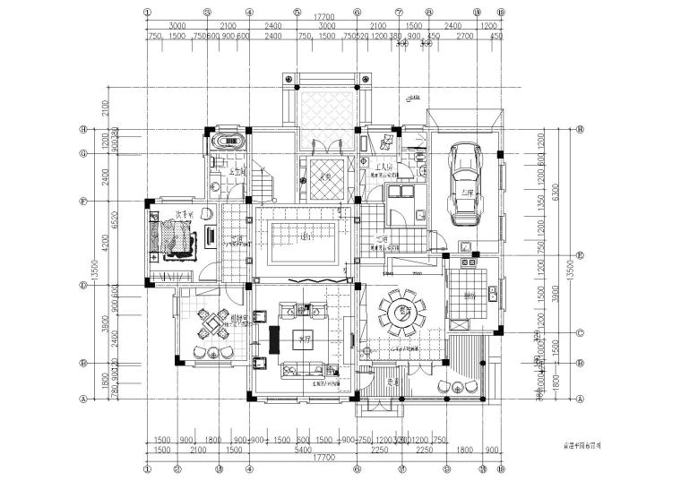 过厅立面图资料下载-整套欧式别墅装饰设计项目施工图