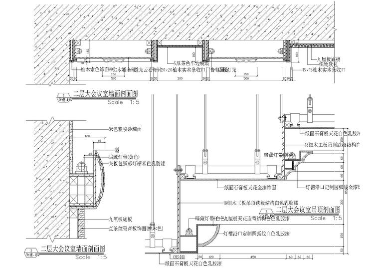 348套深化节点（室内，工装，建筑，园林）-酒店墙面节点大样图