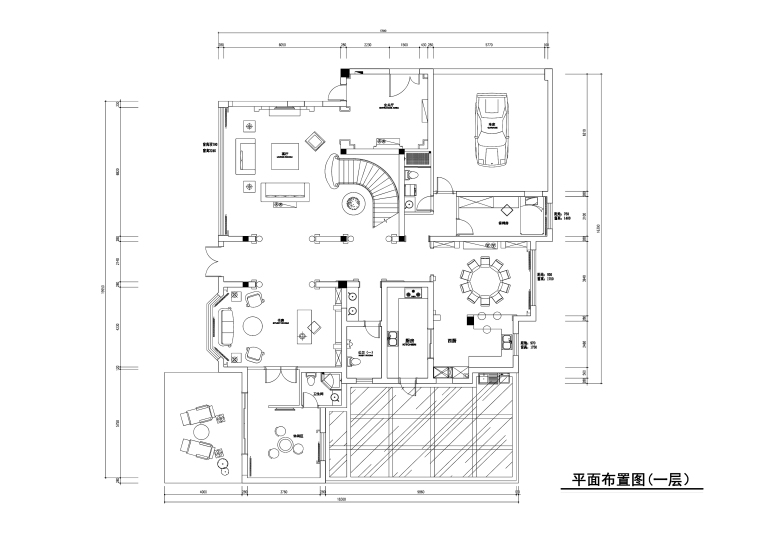 100平别墅装修施工图资料下载-常熟泽景园450平独栋别墅装修施工图+效果图