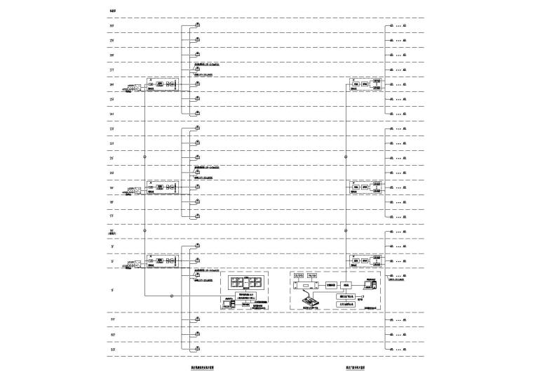 某集办公、住宅、幼儿园建筑群电气施工图-电气系统图_酒店广播系统示意图