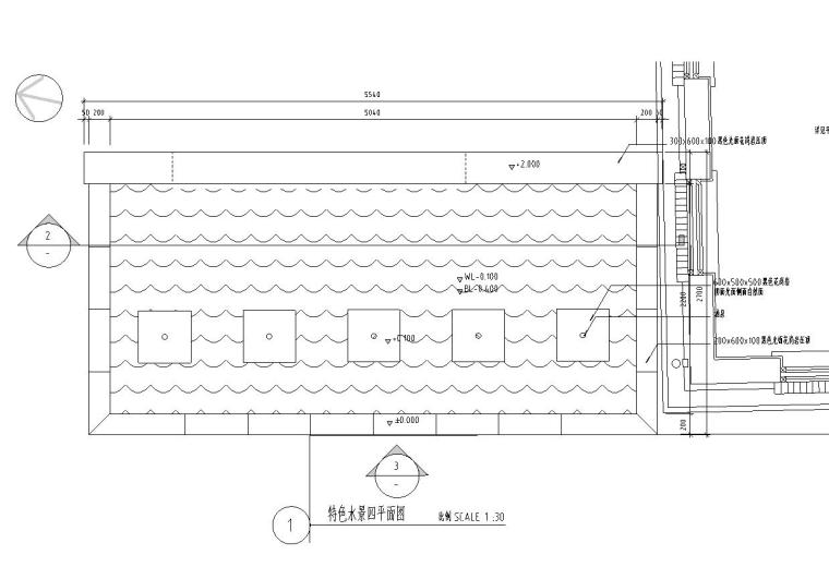 水景设计施工图su资料下载-园林景观节点详图|水景施工图设计十四